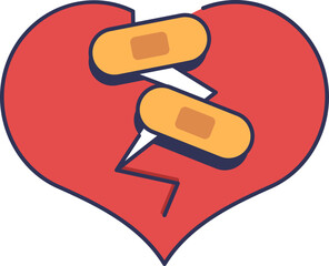 Broken Heart_2 Icon Illustrations
