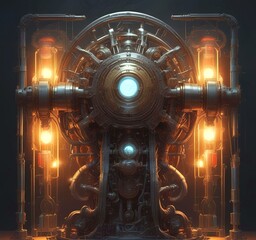 Illustration of techno background.