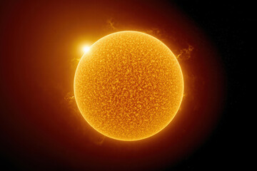 Powerful solar flare, magnetic storms and plasma emissions on the surface of the sun