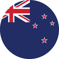 National circular flag of New Zealand  , vector design and digital illustration © Ahmad