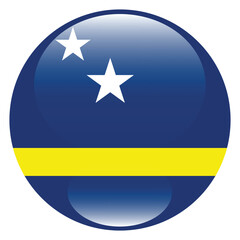 Curacao circle flag logo icon digital vector illustration