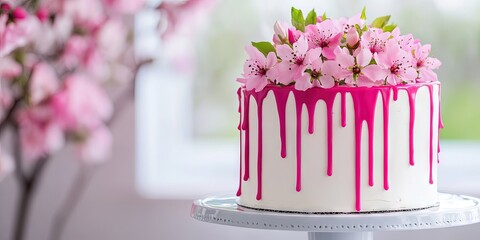  spring cake with frosting flowers