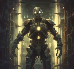 Naklejka premium Illustration of techno background.