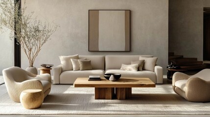 Serene Minimalist Living Room Interior Design