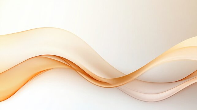 Minimal light concept. A smooth, abstract design featuring flowing waves in soft beige and cream tones, creating a serene and elegant visual effect.