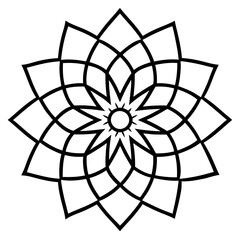 Obraz premium Elegant Mandala Outline Vector Design