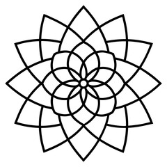 Fototapeta premium Elegant Mandala Outline Vector Design