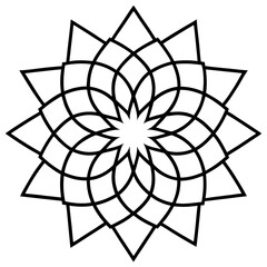 Obraz premium Elegant Mandala Outline Vector Design