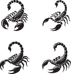 Scorpion Silhouette Collection - Vector Illustrations