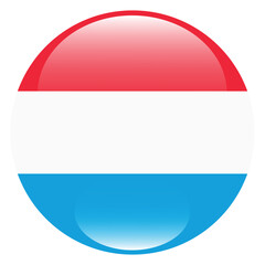 Luxembourg flag circle icon vector illustration design
