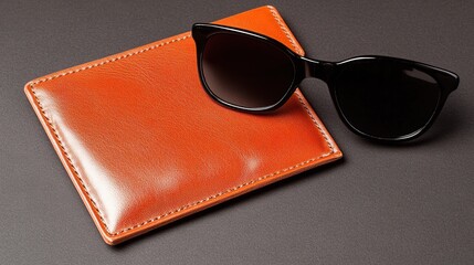 Sunglasses case, dark background, travel, fashion accessory, summer, vacation, eyewear, style, protection, flatlay