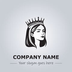 Queen logo company design illustration