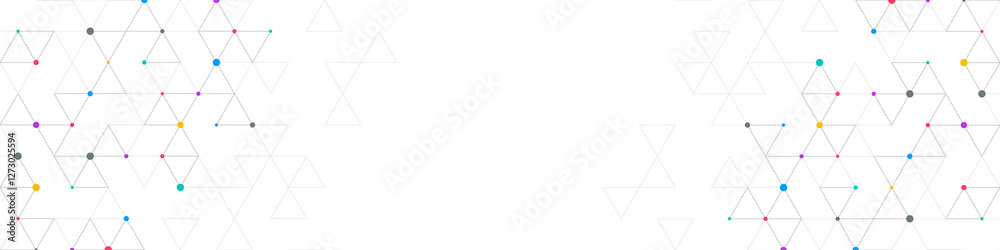 Aufkleber Graphic design element for web page or banner with a geometric pattern of triangle shapes