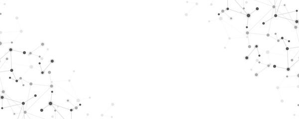 Obraz premium Molecular structure and genetic engineering, molecules DNA, neural network, scientific research. Abstract background for innovation technology, science, healthcare, and medicine