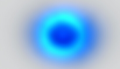 Neon cyan blue blurred circle on light grey backdrop abstract futuristic science technology background texture web template design creativity concept 