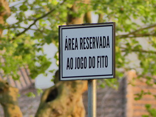 Area reservada ao jogo do fito portugal