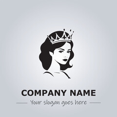 Queen logo company design illustration