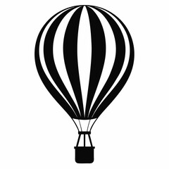 Fototapeta premium Vector Silhouette Air Balloon