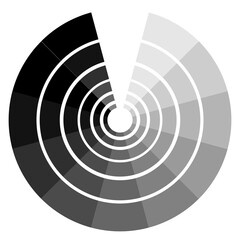 モノクロカラー　円形