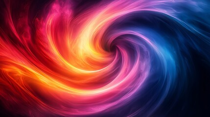 Abstract swirling colors, energy, vibrant hues, dark background, design element