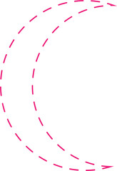 Math Geometric Dashed Line Shapes