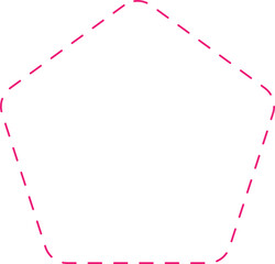 Math Geometric Dashed Line Shapes