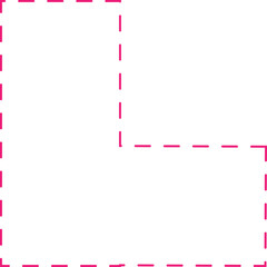 Math Geometric Dashed Line Shapes