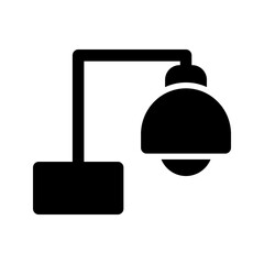 Minimalist solid study lamp icon symbolizing education, concentration, and creative work.