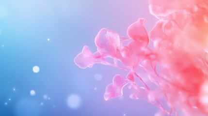 Fototapeta premium Soft underwater glow of delicate coral patterns ocean depths abstract tranquil environment close-up viewpoint serene concept