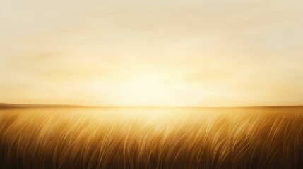Fototapeta premium Golden grasses swaying in sunset prairie scene nature landscape tranquil environment warm atmosphere serene viewpoint