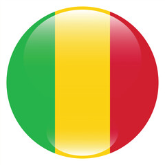 Fototapeta premium Mali flag circle icon vector illustration design