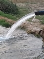 water flowing from the water