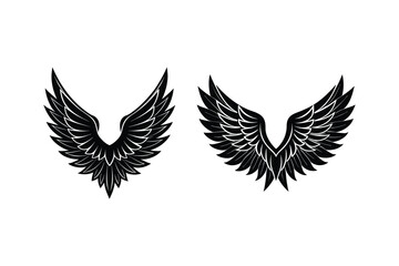 Eagle wings silhouette vector