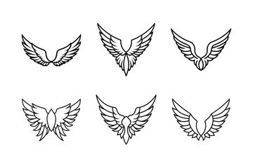 Eagle wings silhouette vector