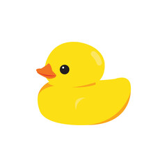 yellow rubber duck vector illustration