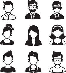 Printable vector illustration of human avatar