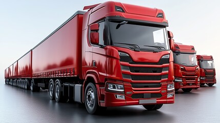 red modern truck isolated on transparent png background for vehicle design projects and advertising concepts