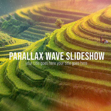 Parallax Wave Slideshow Square Stories Opener for Social Media