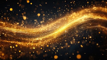 Obraz premium shiny gold glitter swirl on png transparent background sparkling decorative element for elegant designs