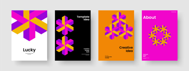 Modern Brochure Layout. Geometric Report Template. Isolated Book Cover Design. Flyer. Background. Banner. Poster. Business Presentation. Leaflet. Handbill. Catalog. Pamphlet. Journal. Newsletter