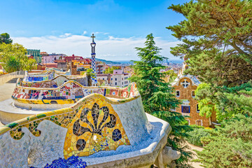 Barcelona. Gorgeous and amazing Park Guel .