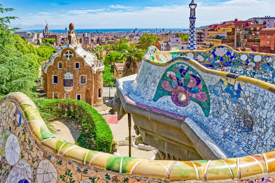 Barcelona. Gorgeous and amazing Park Guel .