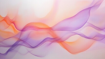 Abstract Purple and Orange Waves: A Serene Digital Artwork