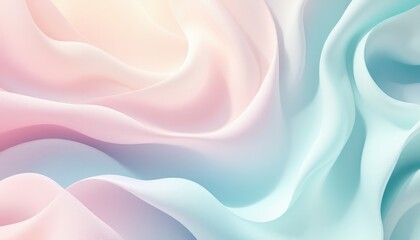 Obraz premium Pastel fabric waves with soft gradient in abstract artistic design