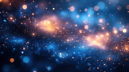 Obraz premium soft blue bokeh abstract background with gentle light effects and blurred circles ideal for elegant designs and dreamy visuals