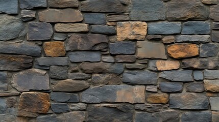 Rustic Stone Wall: A Seamless Texture of Varied Browns and Grays