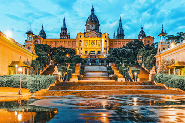 Fototapeta premium National Museum in Barcelona. Spain
