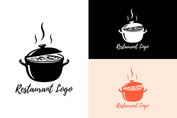 illustration of steaming chili pot, street food, cuisine, dishes, restaurant logo, foodie, food cart, food van, food blog, recipe web, kitchen, chef, vector, logo