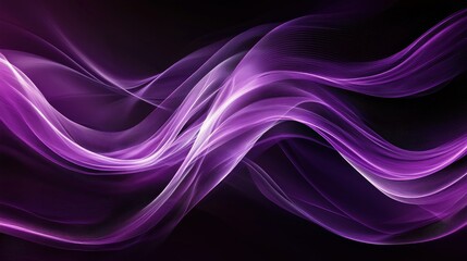 Abstract Purple Waves: A Symphony of Light and Flow