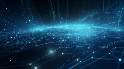 Fototapeta premium Abstract futuristic blue technology background